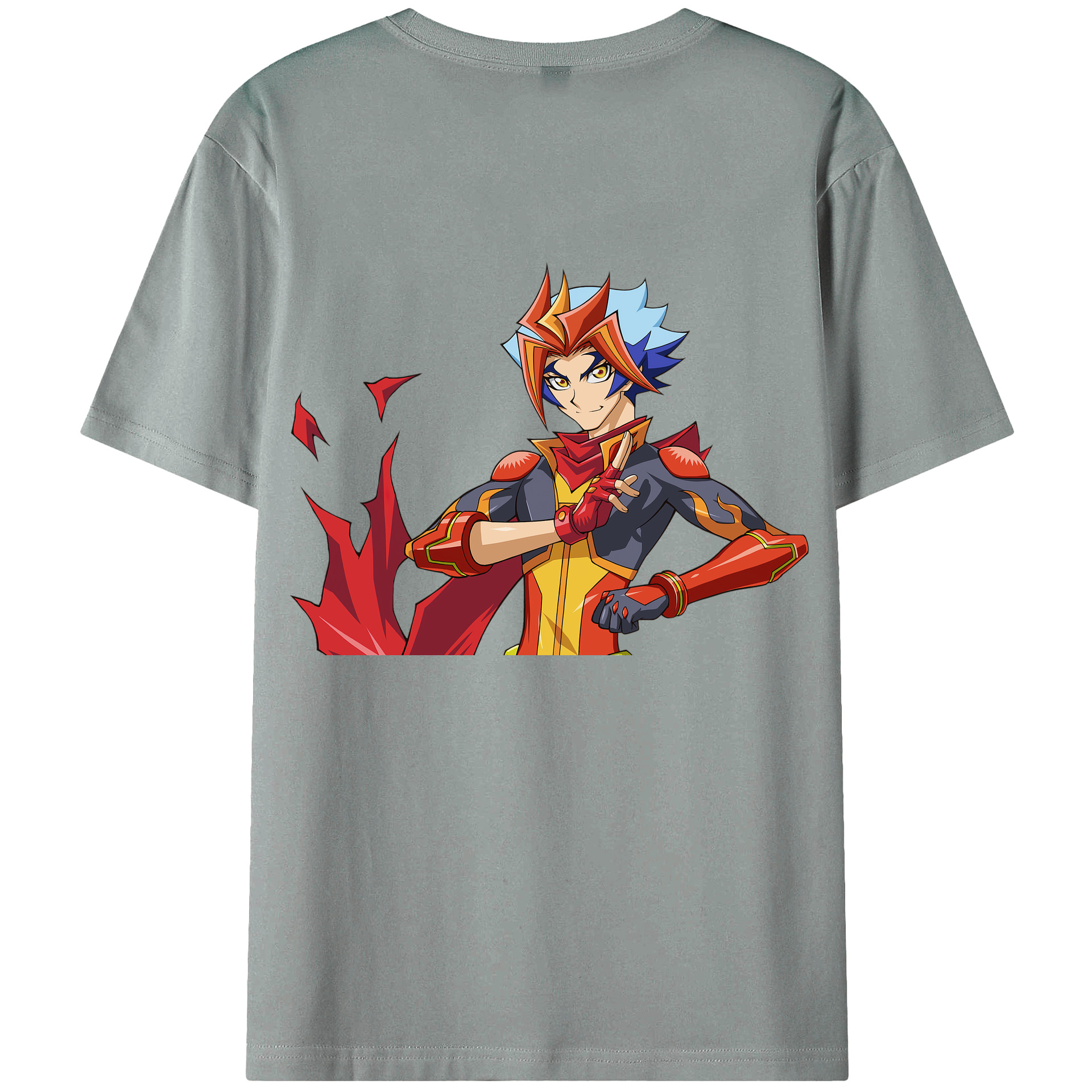 （画像用） 遊☆戯☆王 Yu-Gi-Oh! 綿100％ メンズ半袖Tシャツ（バックプリント） 通気性